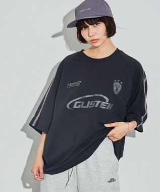 WEGO 【ユニセックス着用ITEM/MLサイズ展開】ゲームロゴスリーブラインT ブラック