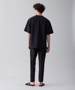 UNFILO MENS ライトリネン ヘンリーネックシャツ [23年春夏商品] ブラック