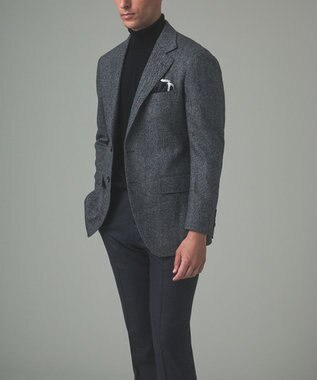 GOTAIRIKU 【尾州】カシミヤブレンド定番ヘリンボーン ジャケット(2024年モデル) グレー系8
