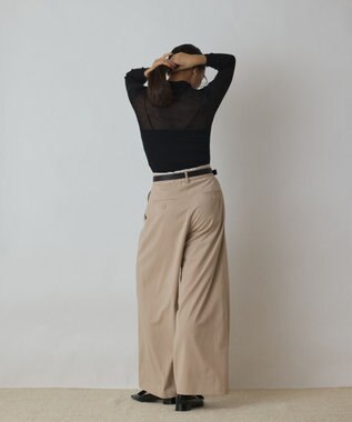 GRACE CONTINENTAL タックワイドパンツ ベージュ