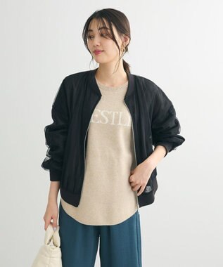 Green Parks チュールブルゾン Black