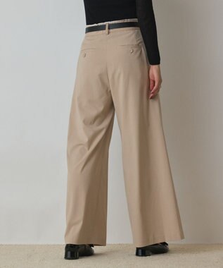 GRACE CONTINENTAL タックワイドパンツ ベージュ