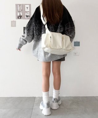 WEGO ラバーコンビ厚底スニーカー シルバー