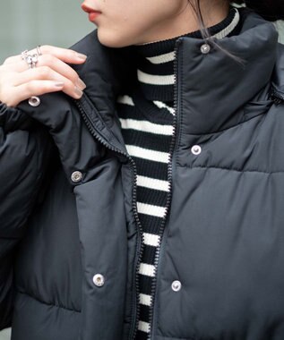 WEGO 【フード取り外し可能】2WAYパテッドジャケット ブラック