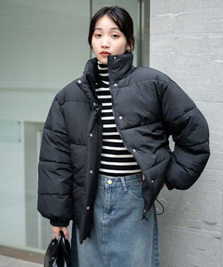 WEGO 【フード取り外し可能】2WAYパテッドジャケット ブラック