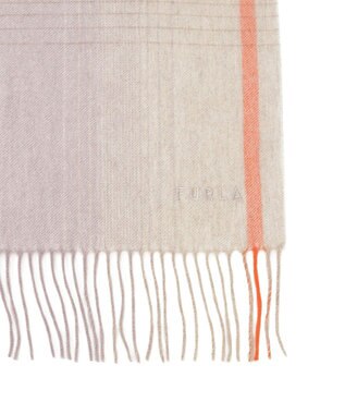 MOONBAT FURLA(フルラ）ウール100％ オンブレー チェックストール ベージュ