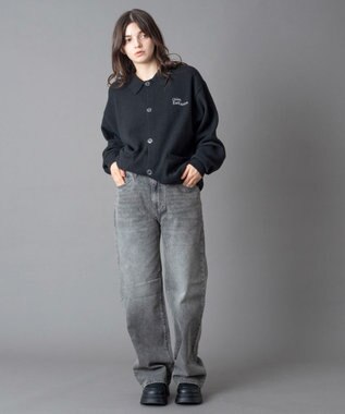 WEGO 【ユニセックス着用ITEM/ウエスト調整可】ストレートデニムパンツ デニムブラックソノタ