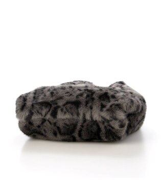 UNBILLION カシュカシュ cachecache / ミンク風エコファーショッパートート グレーレオパード