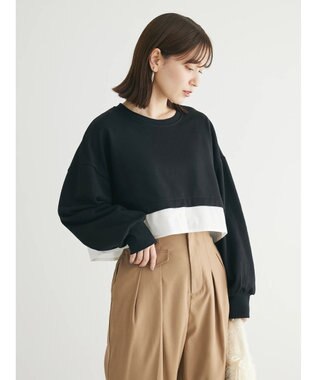 Green Parks ・ＥＬＥＮＣＡＲＥ　ＤＵＥレイヤードウラケプルオーバー Black