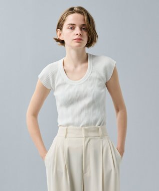 uncrave ランダムリブカットソー ホワイト