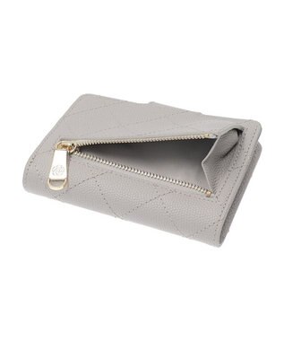 CLATHAS ベール 財布機能付きカードケース ライトグレー