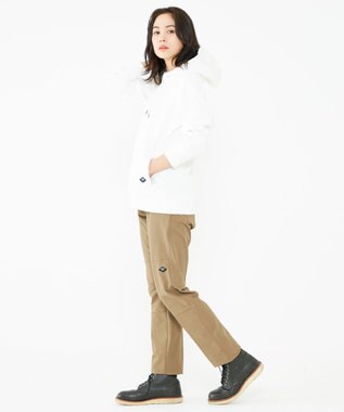 JOSEPH ABBOUD MOUNTAIN 【UNISEX】OG裏毛パイルエンブロイダリー パーカー ホワイト系