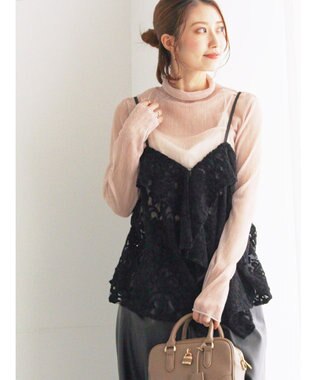 Te chichi ベロアレースキャミソール