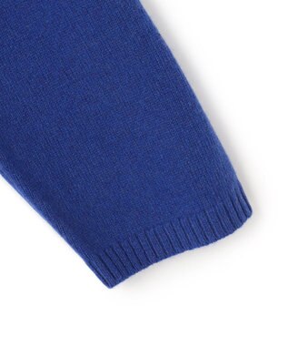 J.PRESS YORK STREET 【WOMEN】ウールカシミヤ 変形Vネック ニット ブルー系