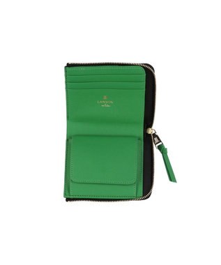 LANVIN en Bleu シャンペトル 2つ折りＬファスナー財布 ブラック
