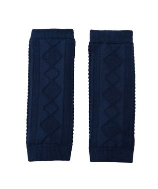 MIKI HOUSE HOT BISCUITS アーガイル柄レッグウォーマー 紺