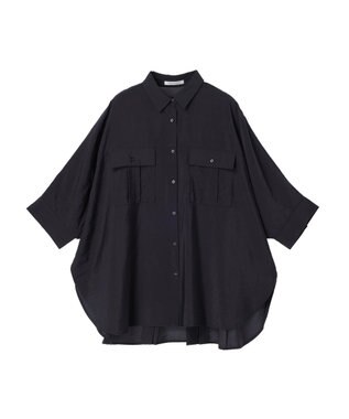 AMERICAN HOLIC 接触冷感Ｗポケットシャツチュニック Charcoal Gray