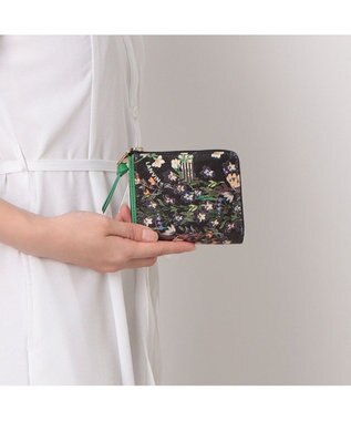 LANVIN en Bleu シャンペトル 2つ折りＬファスナー財布 ブラック