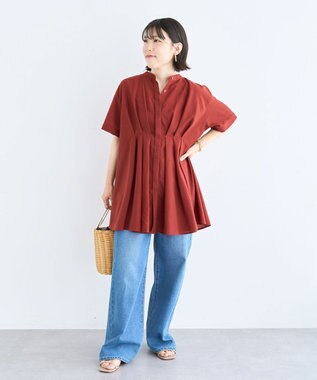 Green Parks ウエストタックシャツチュニック Terracotta