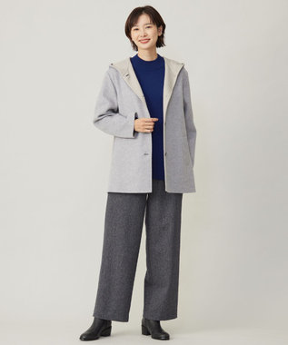 ウールナイロンリバー フード付き コート / J.PRESS LADIES | ファッション通販 【公式通販】オンワード・クローゼット