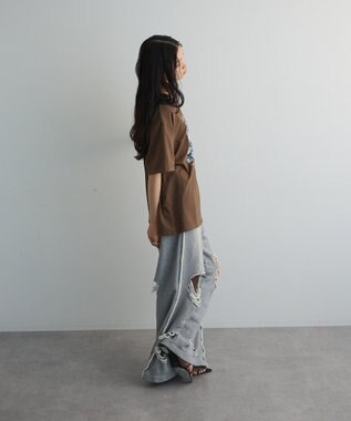 Green Parks フォトグラフィック半袖Ｔシャツ Brown