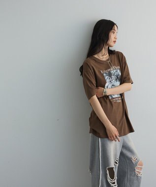 Green Parks フォトグラフィック半袖Ｔシャツ Brown