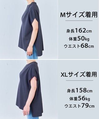 UNFILO 【WEB限定カラー】スゴ機能美ニット キーネック ジレ チャコール