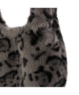 UNBILLION カシュカシュ cachecache / ミンク風エコファーショッパートート グレーレオパード