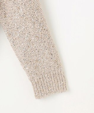 自由区 L ラメノットスパングル ニット ベージュ