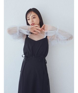 earth music&ecology マルチウェイビスチェリボンキャミワンピース Black