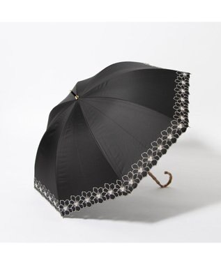 UNBILLION cache nez / グレースフラワー刺繍ショートパラソル ブラック