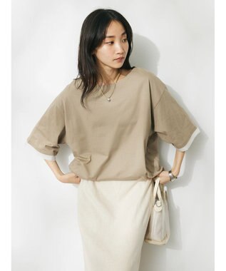 CRAFT STANDARD BOUTIQUE 【ＵＶカット】布帛切り替えプルオーバー