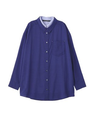YECCA VECCA シアーレイヤードシャツ Blue