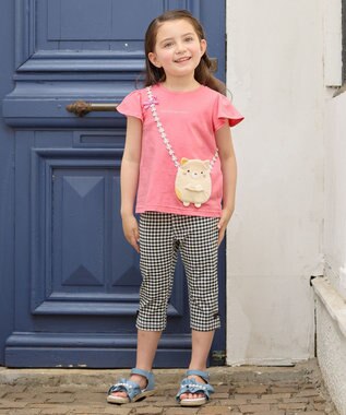 ANY KIDS 【WEB限定/すみっコぐらし】ポシェットTシャツ ピンク×ねこ