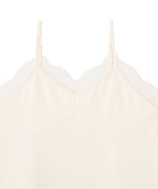 earth music&ecology 【予約】ランジェリーライクレースキャミ アイボリー