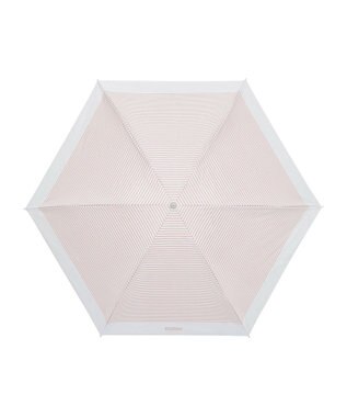 MOONBAT 【フワクール生地使用/軽量】MACKINTOSH PHILOSOPHY 遮光 晴雨兼用 折りたたみ日傘 ボーダー ピーチ