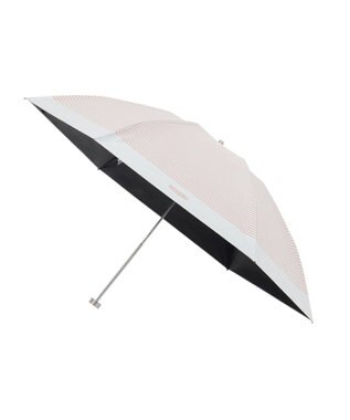 MOONBAT 【フワクール生地使用/軽量】MACKINTOSH PHILOSOPHY 遮光 晴雨兼用 折りたたみ日傘 ボーダー ピーチ