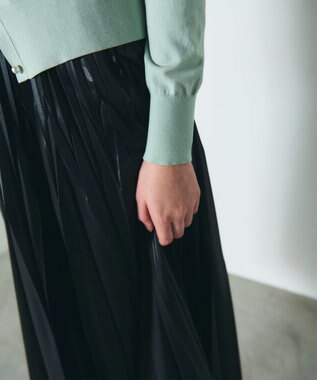 GRACE CONTINENTAL クルーニットカーディガン ライトグリーン