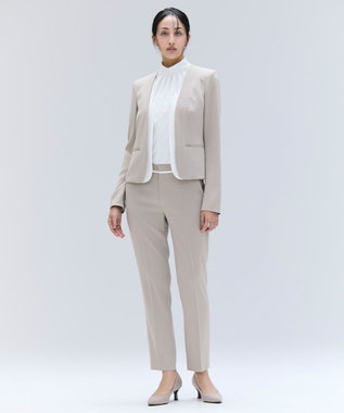 BEIGE, 【洗える・VERY NaVY 11月号掲載】CINDY / ダブルカラージャケット Taupe × White