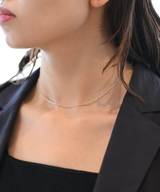 yoaa シルバー925 シンプルチェーンネックレス