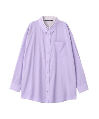 YECCA VECCA シアーレイヤードシャツ Lavender