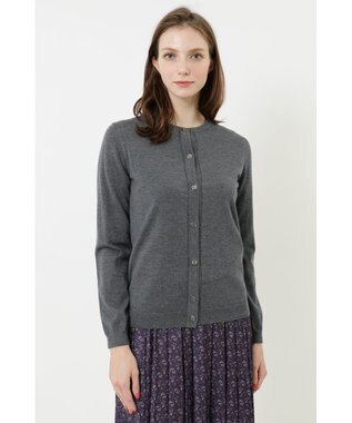 DAKS クルーネックウールニットカーディガン