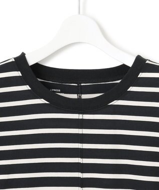 J.PRESS YORK STREET 【WOMEN】ボーダードルマン Tシャツ ブラック系1