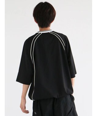 CRAFT STANDARD BOUTIQUE 接触冷感/UVカット/イージーケア/ストレッチ/ゲームシャツ-B Black