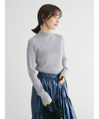 Green Parks ・ＥＬＥＮＣＡＲＥ　ＤＵＥ　ハイショクリブハイネックニット Gray Mixture