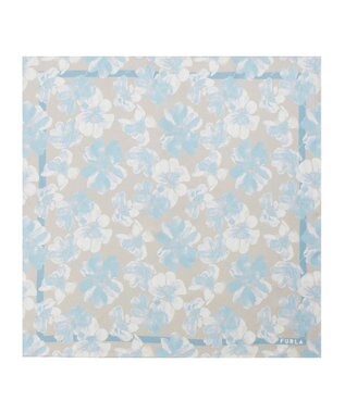 MOONBAT 【シルク100%】FURLA (フルラ) 花柄 シルクプリントスカーフ 65cm×65cm  UV対策 手洗い可能