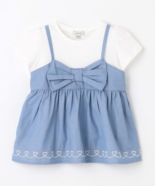 ANY KIDS キャミソール ドッキングTシャツ デニム