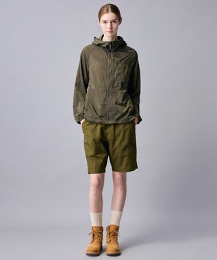 JOSEPH ABBOUD MOUNTAIN 【軽量/ECO撥水/ポケッタブル】ヴィンテージナイロンシャンブレーパーカー カーキ系