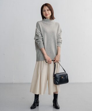 ANY ラムウールバックテイルニット グレー