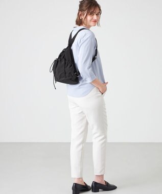 LA BAGAGERIE 【MONICA】クリンクルナイロン　ドロスト2WAYバッグ ブラック